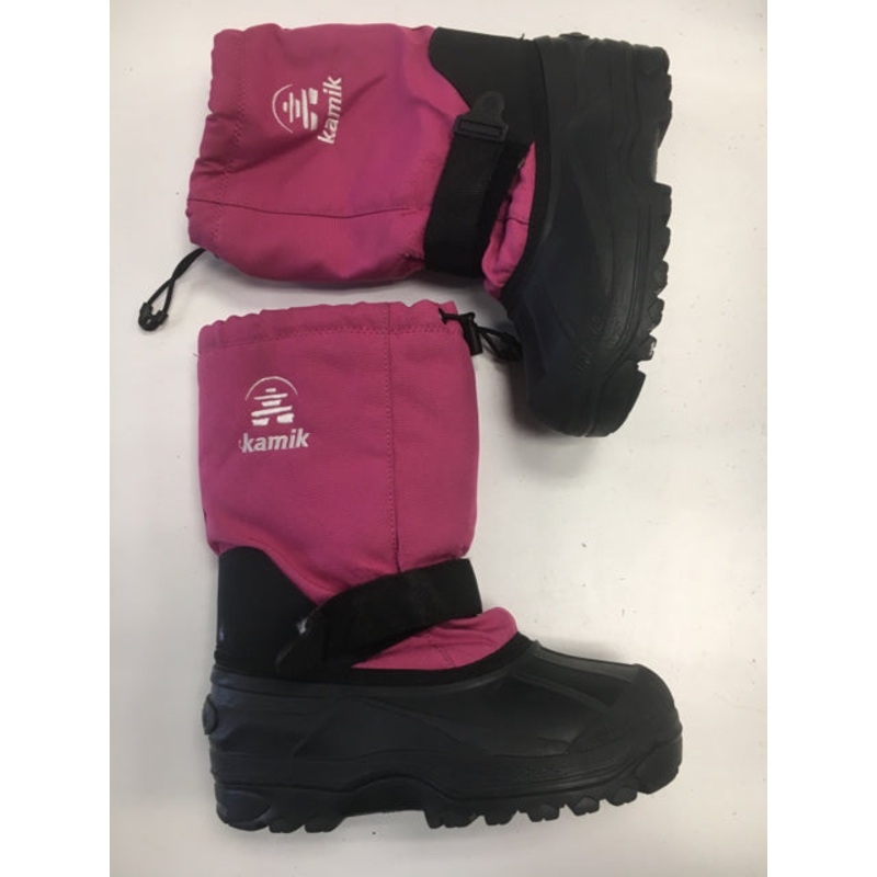 Used kamik Pink/Black Size 4 Winter Boots