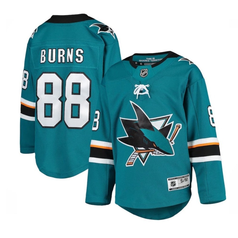 San Jose Sharks Home Outer Stuff Premier Junior Jersey – Brent Burns