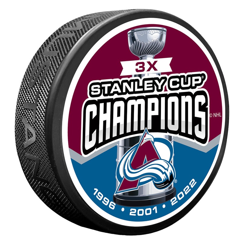 Colorado Avalanche Puck –  3 TIME CHAMPS