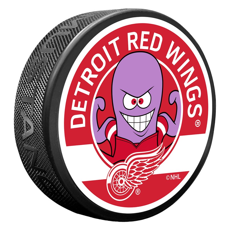 Detroit Red Wings Al The Octopus Mascot Textured Puck