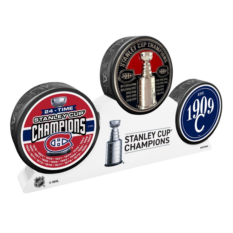 Montreal Canadiens – Elite Medallion 3 Puck Podium Set