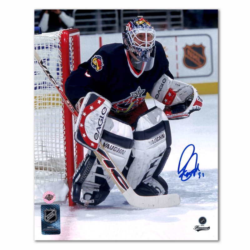 Ron Tuggnutt Autographed Columbus Blue Jackets Home 8×10 Photo