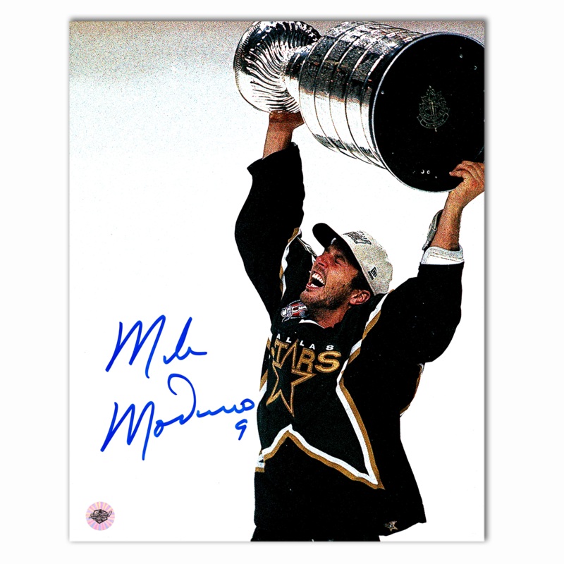 Mike Modano Autographed Dallas Stars 1999 Stanley Cup 8×10 Photo