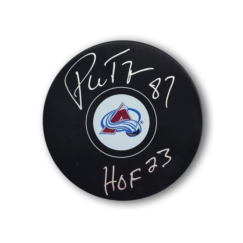 Pierre Turgeon Autographed Colorado Avalanche Hockey Puck
