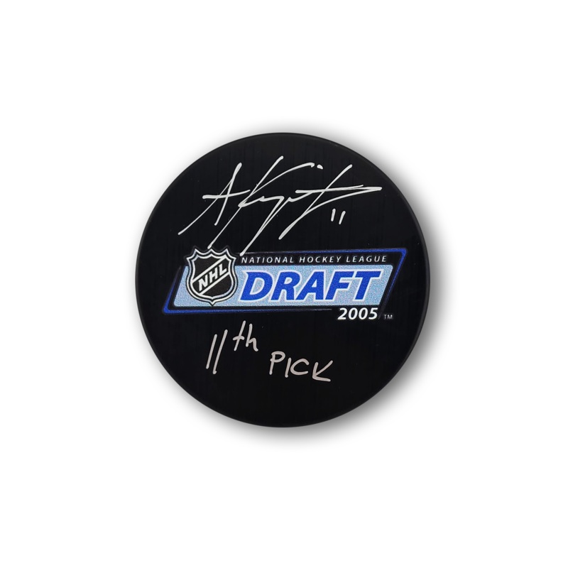 Anze Kopitar Autographed 2005 NHL Draft Hockey Puck Inscribed 11th Pick