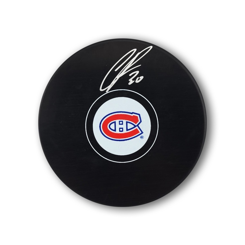 Cayden Primeau Autographed Montreal Canadiens Hockey Puck