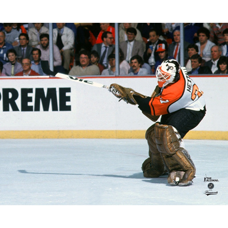 Pre-Order – Ron Hextall Autographed Philadelphia Flyers Goalie Goal 8×10 Photo
