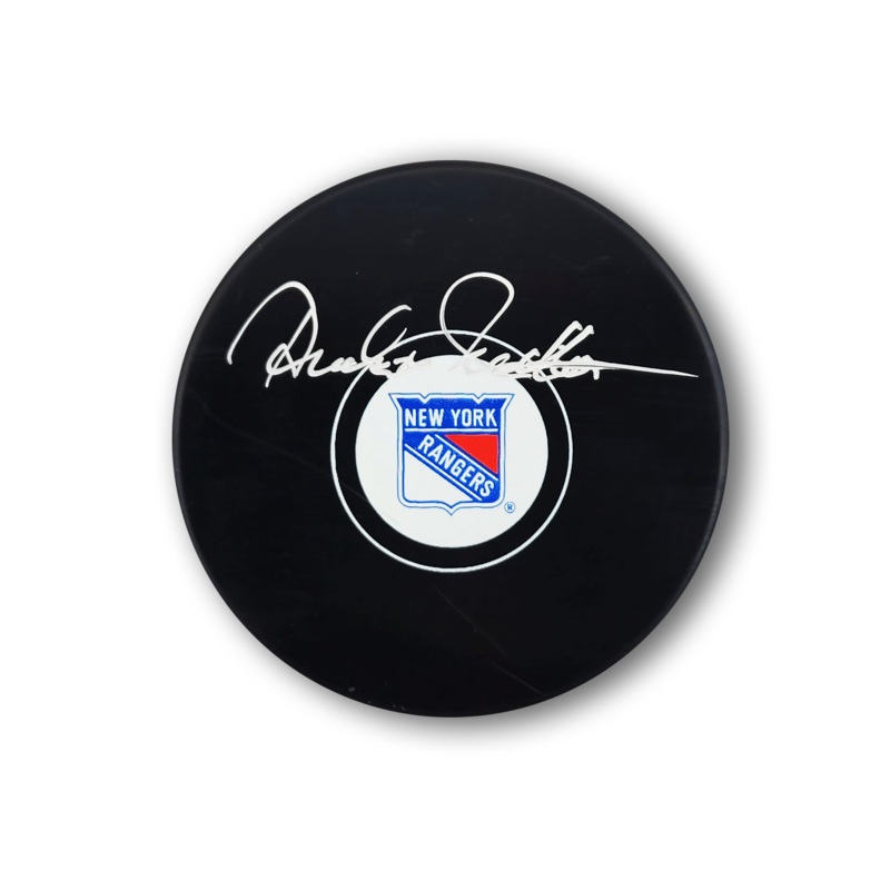 Anders Hedberg Autographed New York Rangers Hockey Puck