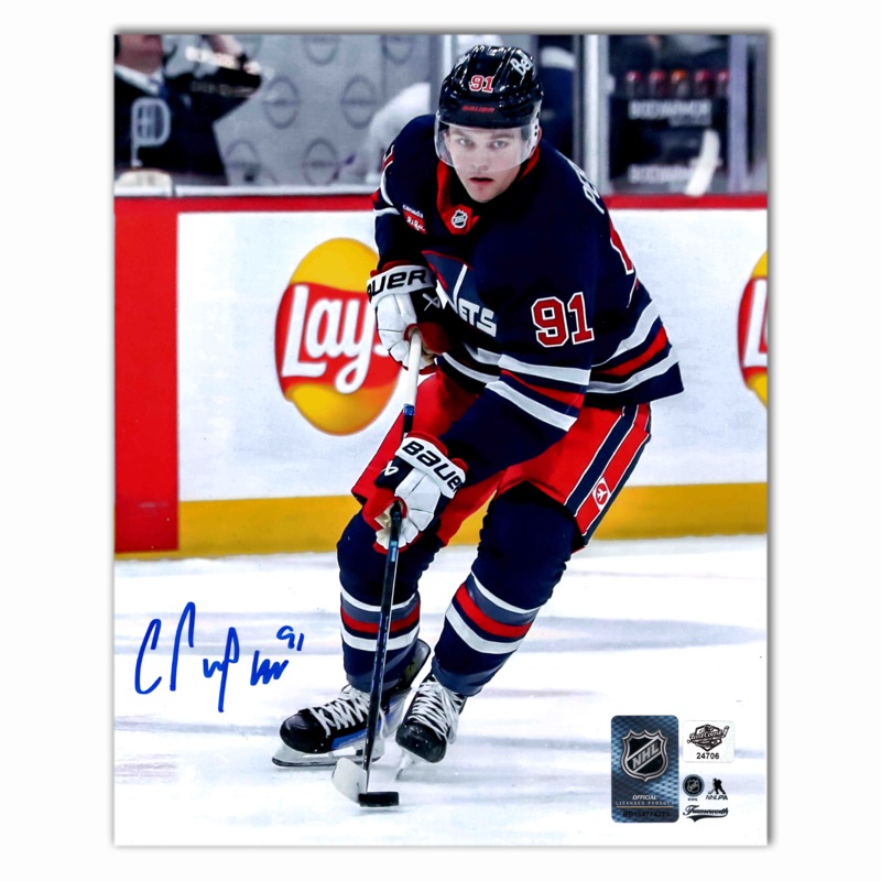 Cole Perfetti Autographed Winnipeg Jets Alternate 8×10 Photo