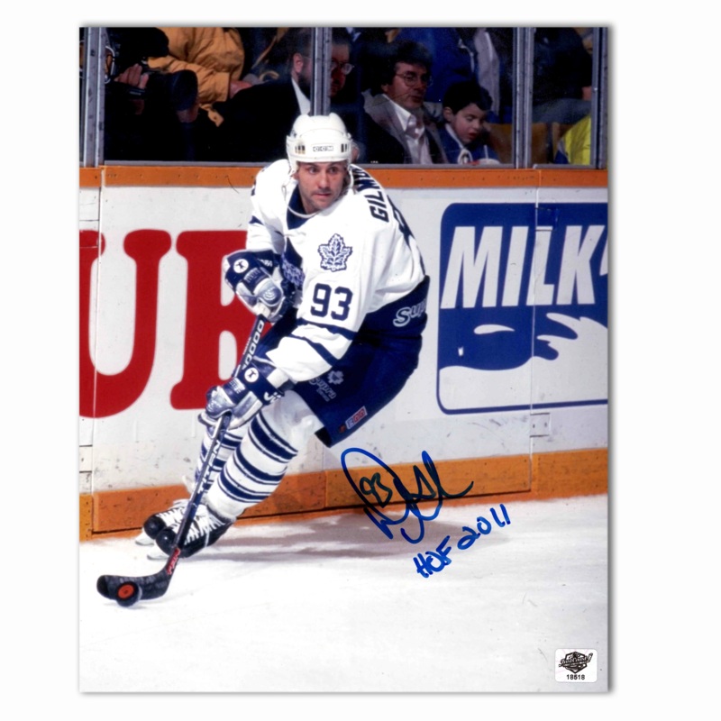 Doug Gilmour Autographed Toronto Maple Leafs 8×10 Away Photo