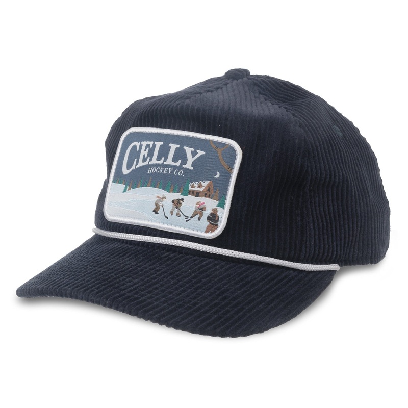 Celly Hockey Moonlight Skate Snapback Hat – Navy Corduroy