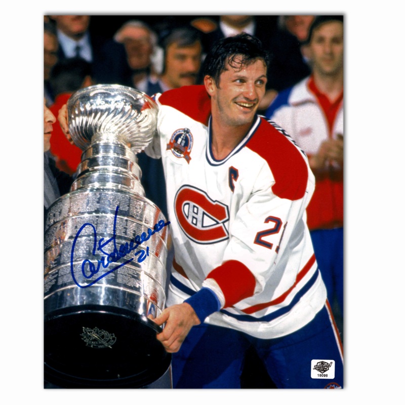 Guy Carbonneau Autographed Montreal Canadiens Stanley Cup 8×10 Photo