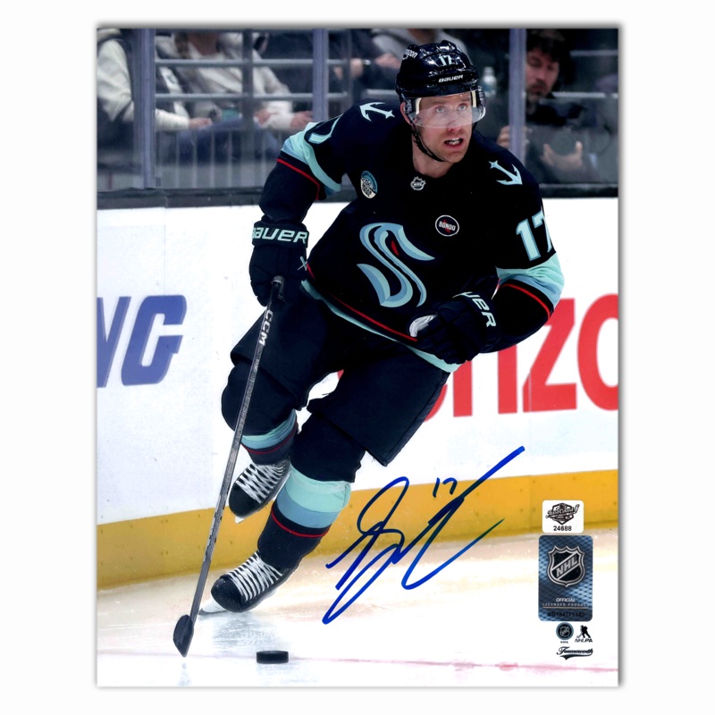 Jaden Schwartz Autographed Seattle Kraken Home 8×10 Photo