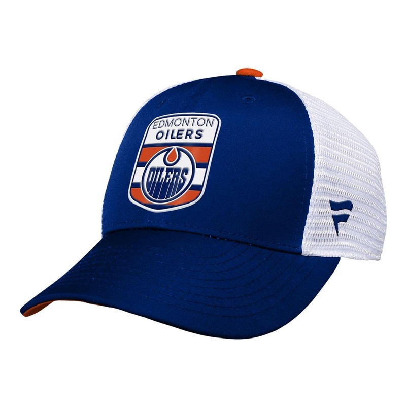 Outer Stuff NHL Draft Structured Trucker Youth Hat – Edmonton Oilers