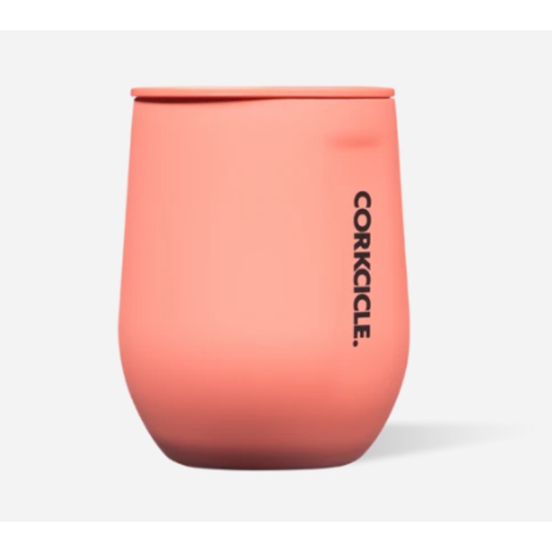 12OZ STEMLESS TUMBLER|NEON CORAL|ROSE CAMO