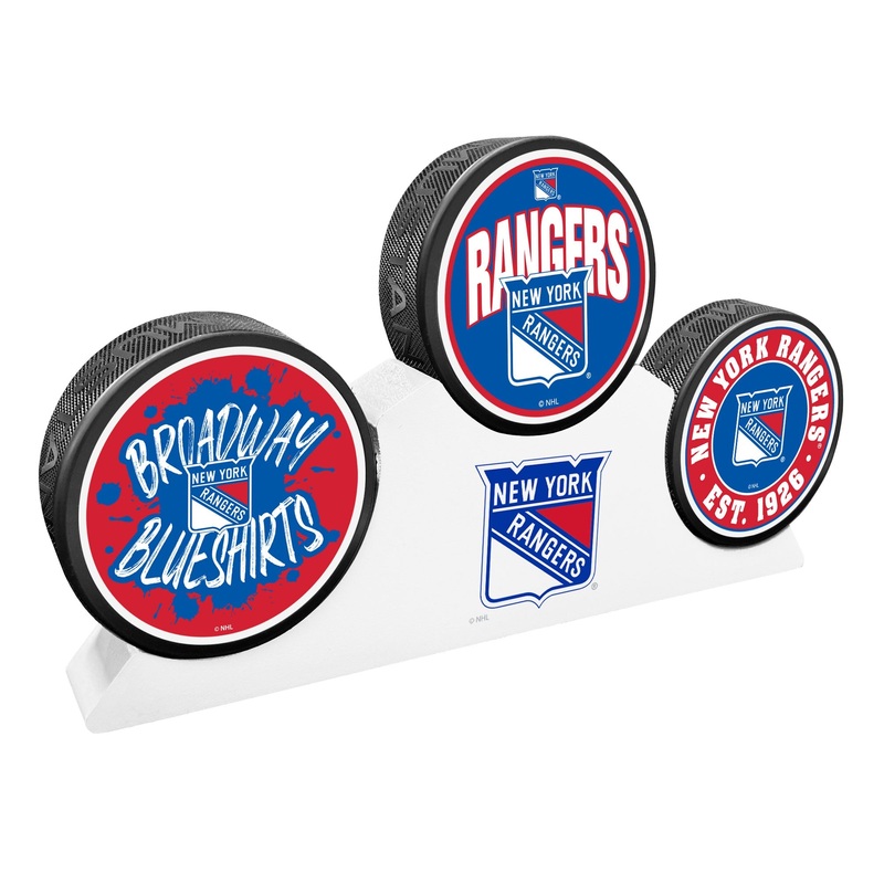 New York Rangers – 3 Puck Podium Set