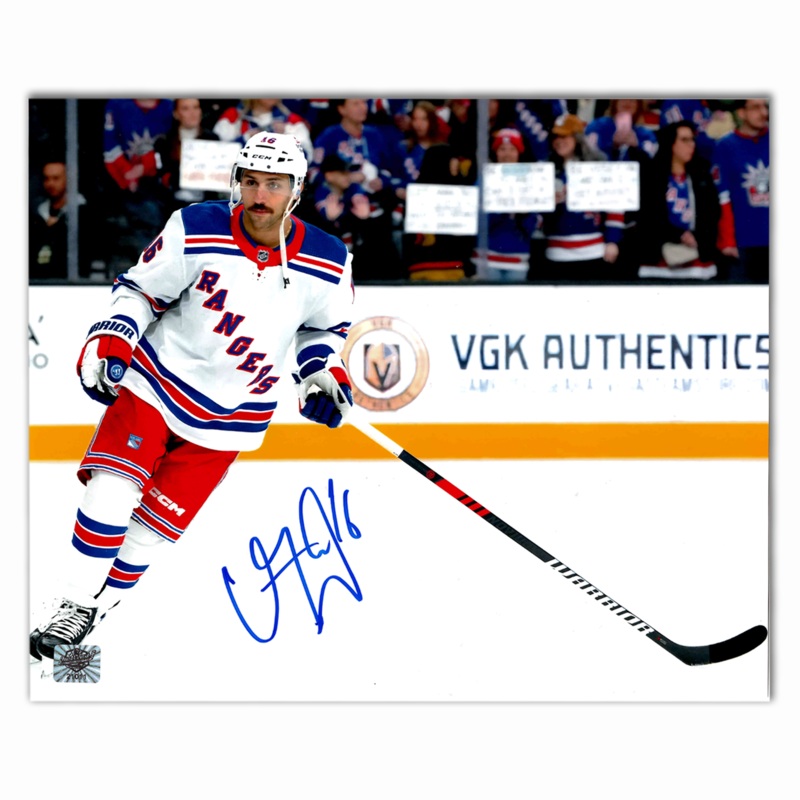 Vincent Trocheck Autographed New York Rangers Away Horizontal 8×10 Photo