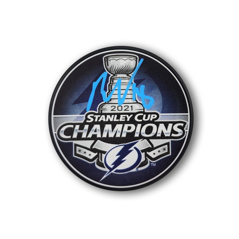 Ondrej Palat Autographed Tampa Bay Lightning 2021 Stanley Cup Hockey Puck