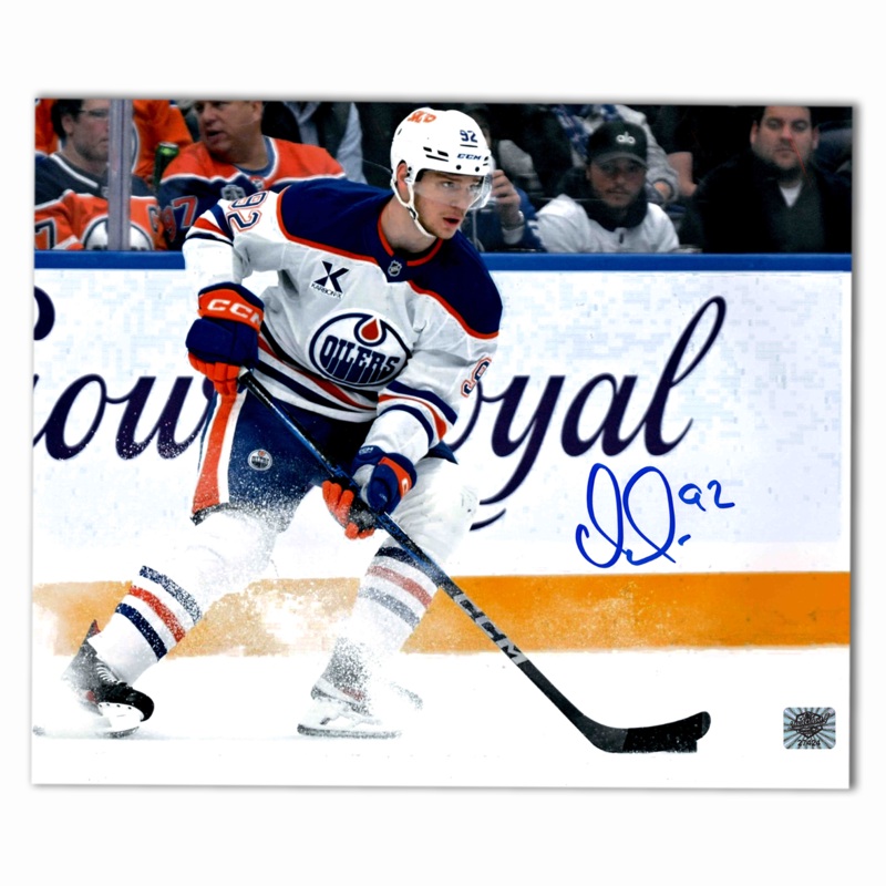 Vasily Podkolzin Autographed Edmonton Oilers 8×10 Away Photo