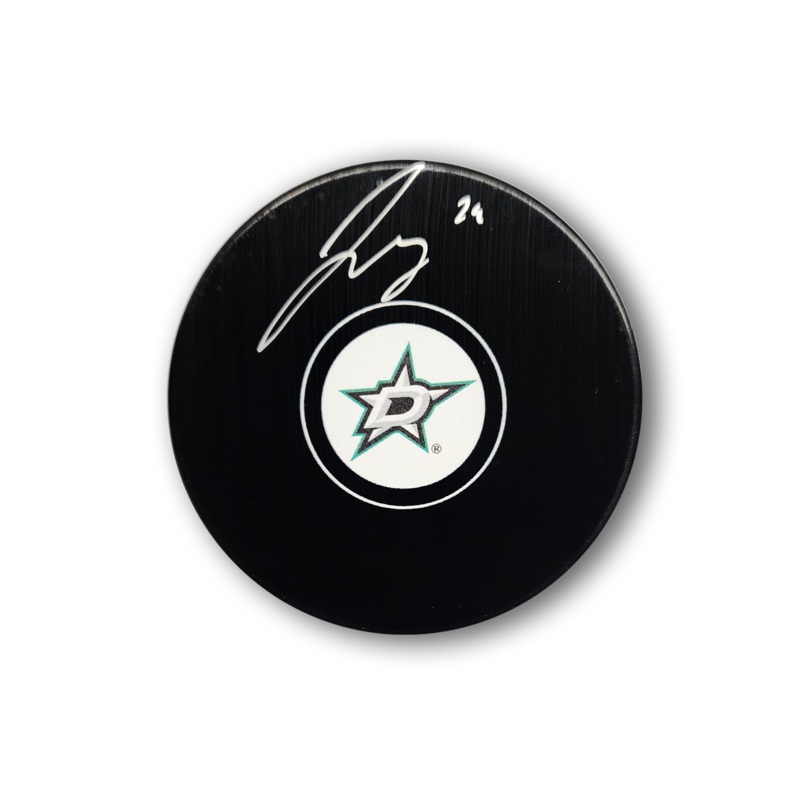 Jake Oettinger Autographed Dallas Stars Hockey Puck
