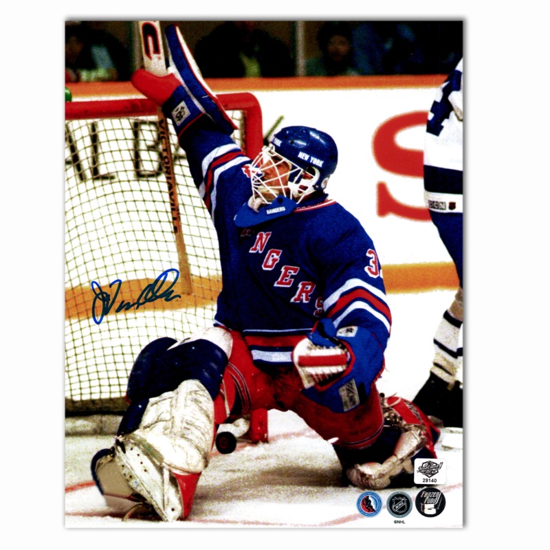 John Vanbiesbrouck Autographed New York Rangers 8×10 Photo