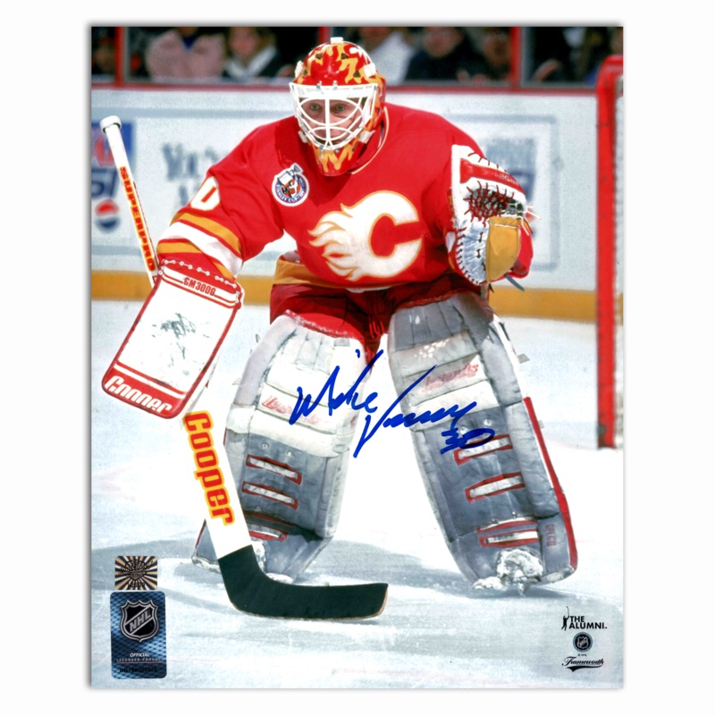 Mike Vernon Autographed Calgary Flames Home 8×10 Photo