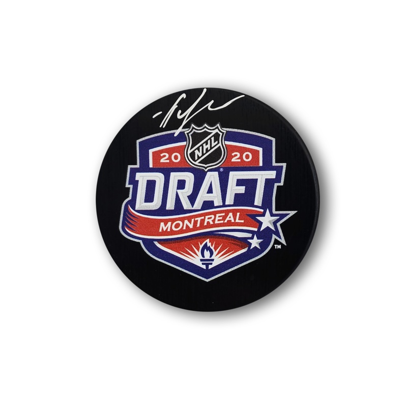 Yaroslav Askarov Autographed 2020 NHL Draft Hockey Puck
