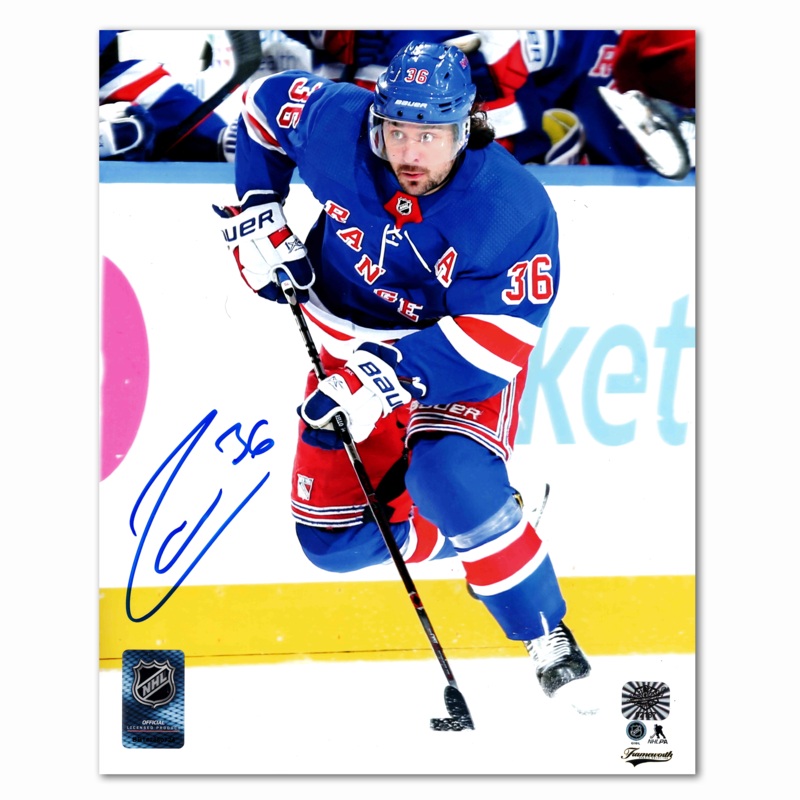 Mats Zuccarello Autographed New York Rangers Home 8×10 Photo