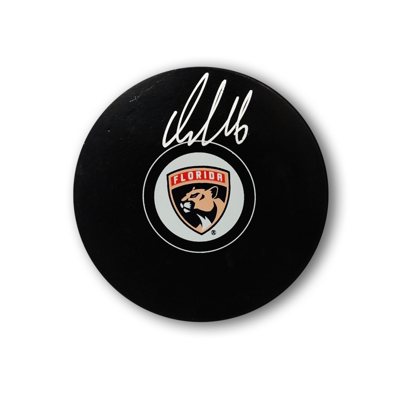 Aleksander Barkov Autographed Florida Panthers Hockey Puck