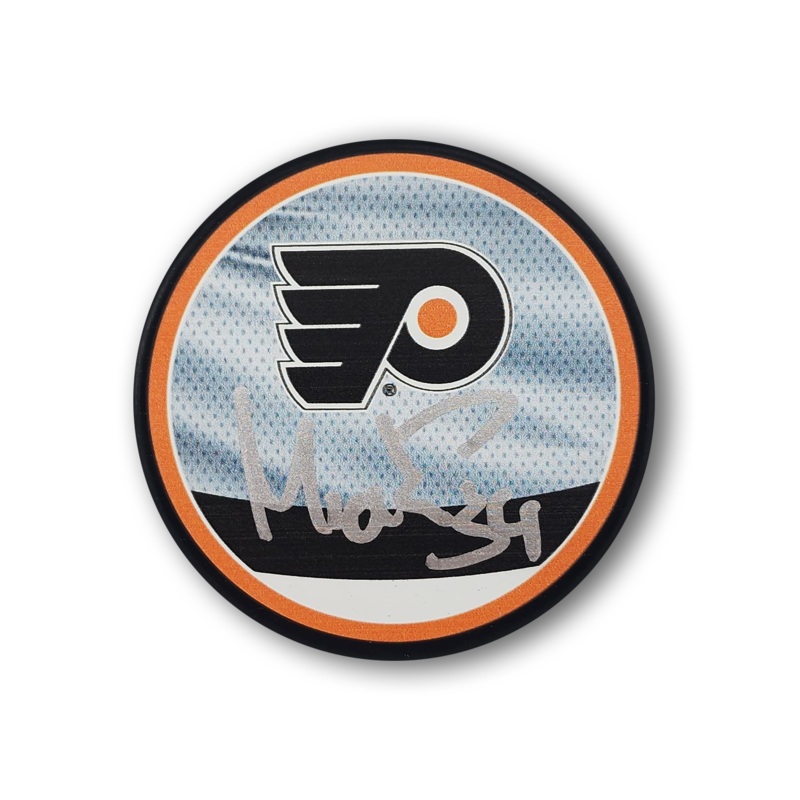 Petr Mrazek Autographed Philadelphia Flyers Reverse Retro Hockey Puck