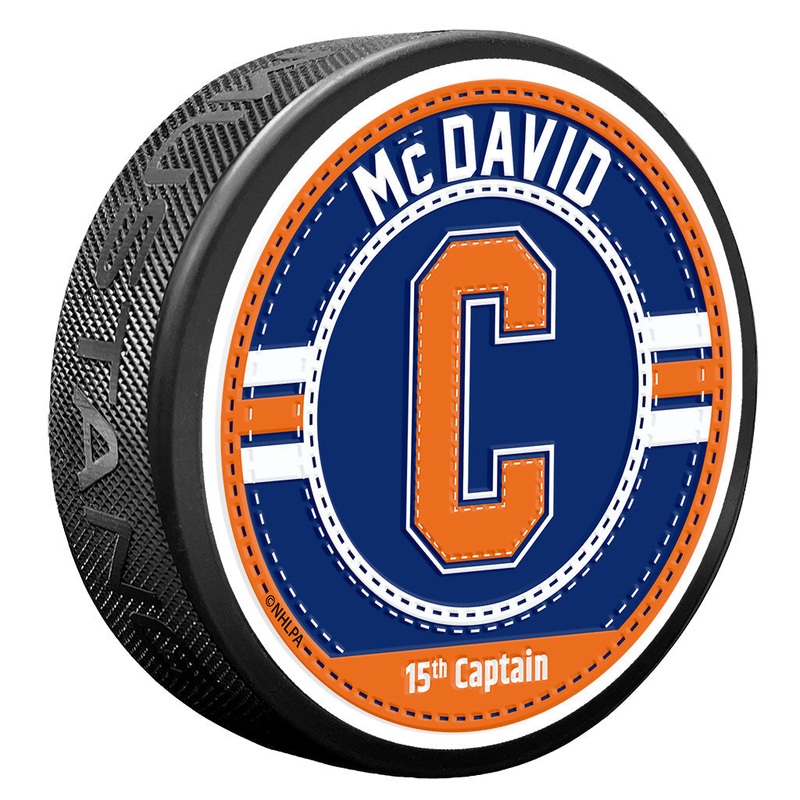 Connor McDavid Puck – Captain Jersey Stitch