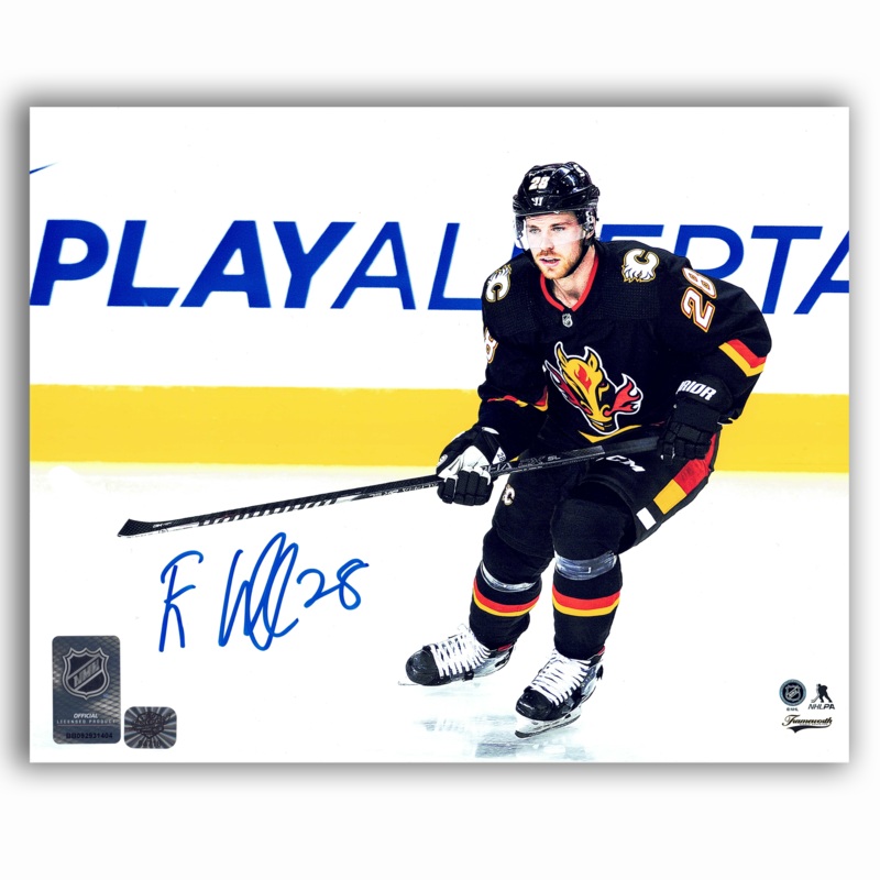 Elias Lindholm Calgary Flames Autographed Reverse Retro 8×10 Photo