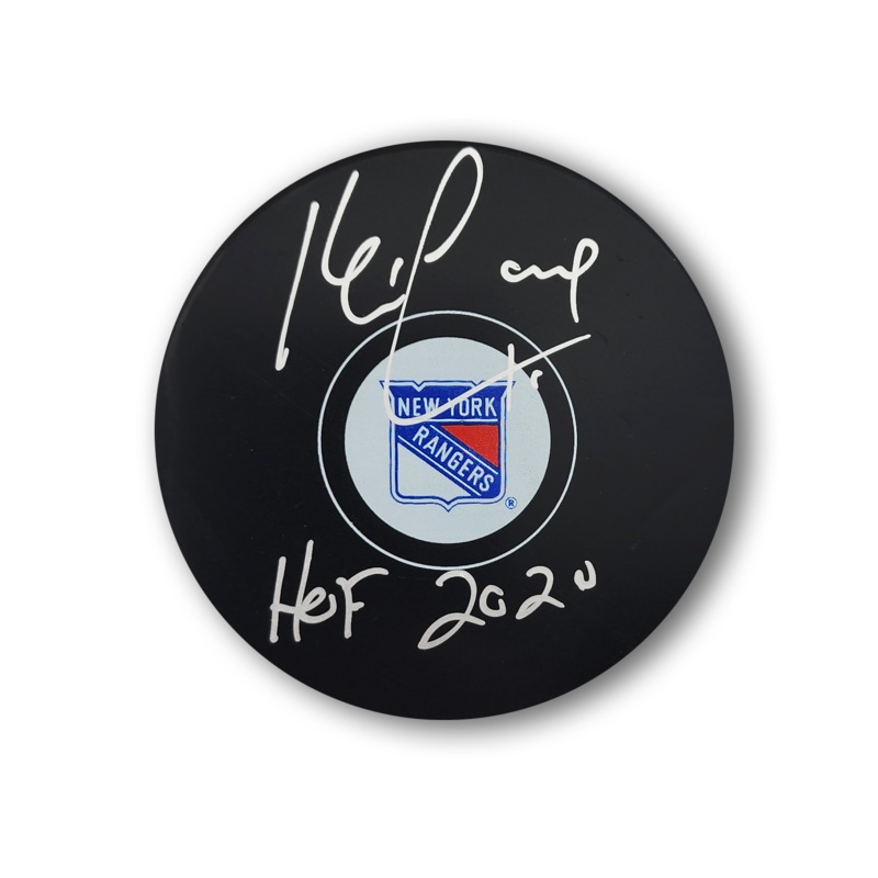 Kevin Lowe Autographed New York Rangers Hockey Puck HOF 2020