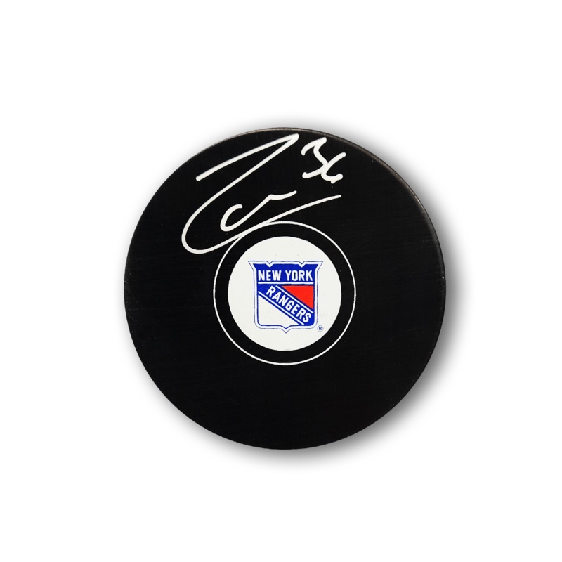 Mats Zuccarello Autographed New York Rangers Hockey Puck