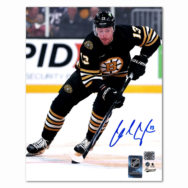 Charlie Coyle Autographed Boston Bruins Home 2024 8×10 Photo