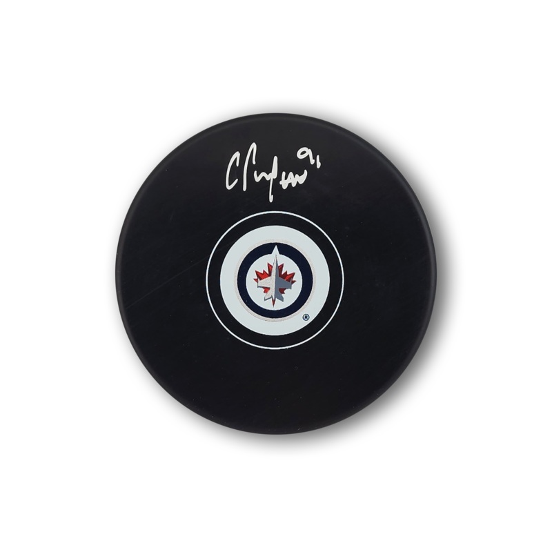 Cole Perfetti Autographed Winnipeg Jets Hockey Puck