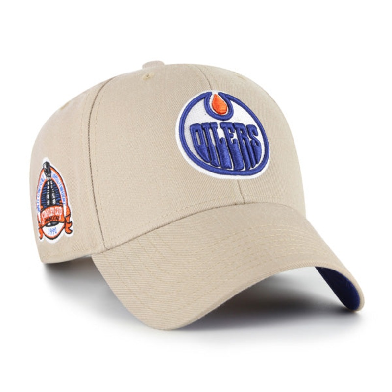 ’47 Brand Edmonton Oilers MVP Sure Shot Adjustable Hat – Khaki