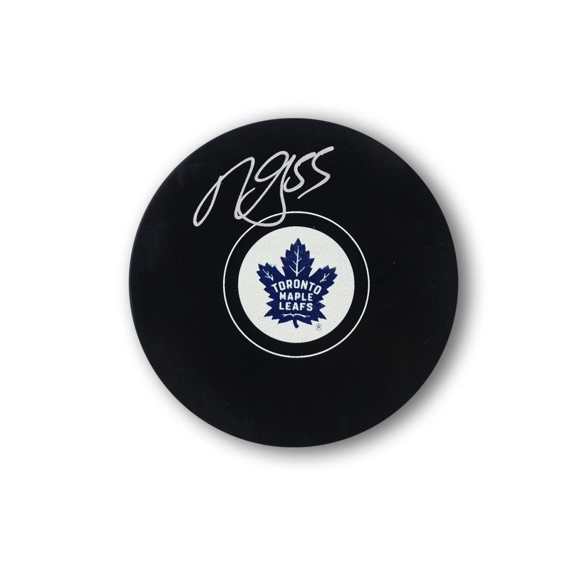 Mark Giordano Autographed Toronto Maple Leafs Hockey Puck