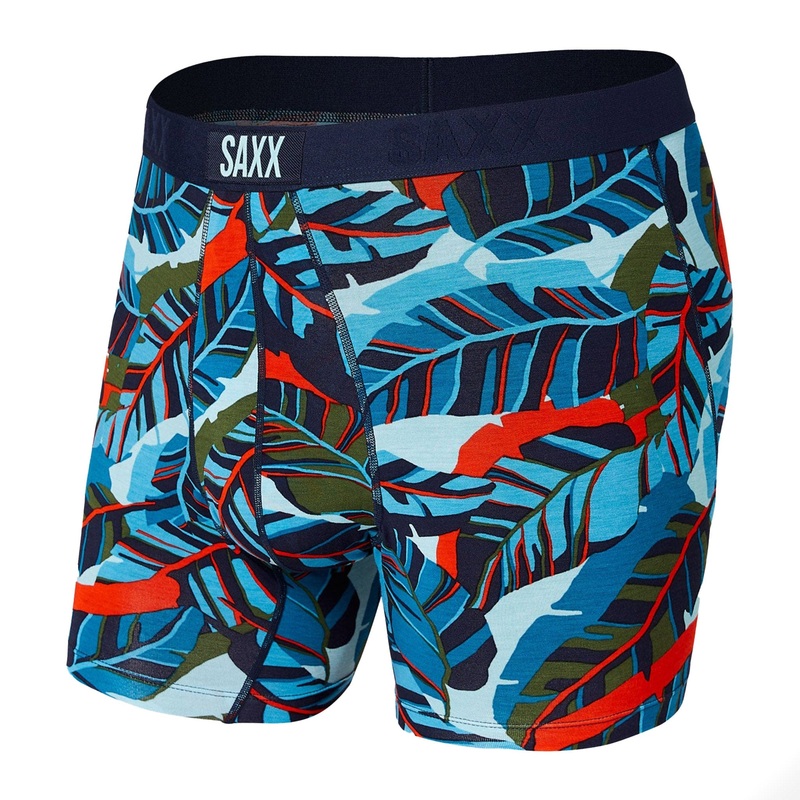 Saxx Vibe Boxers – Blue Pop Jungle