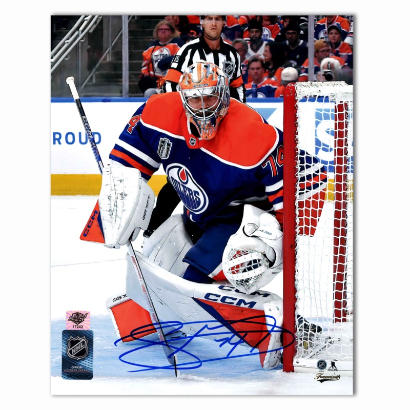 Stuart Skinner Autographed Edmonton Oilers Home Stanley Cup Finals 8×10
