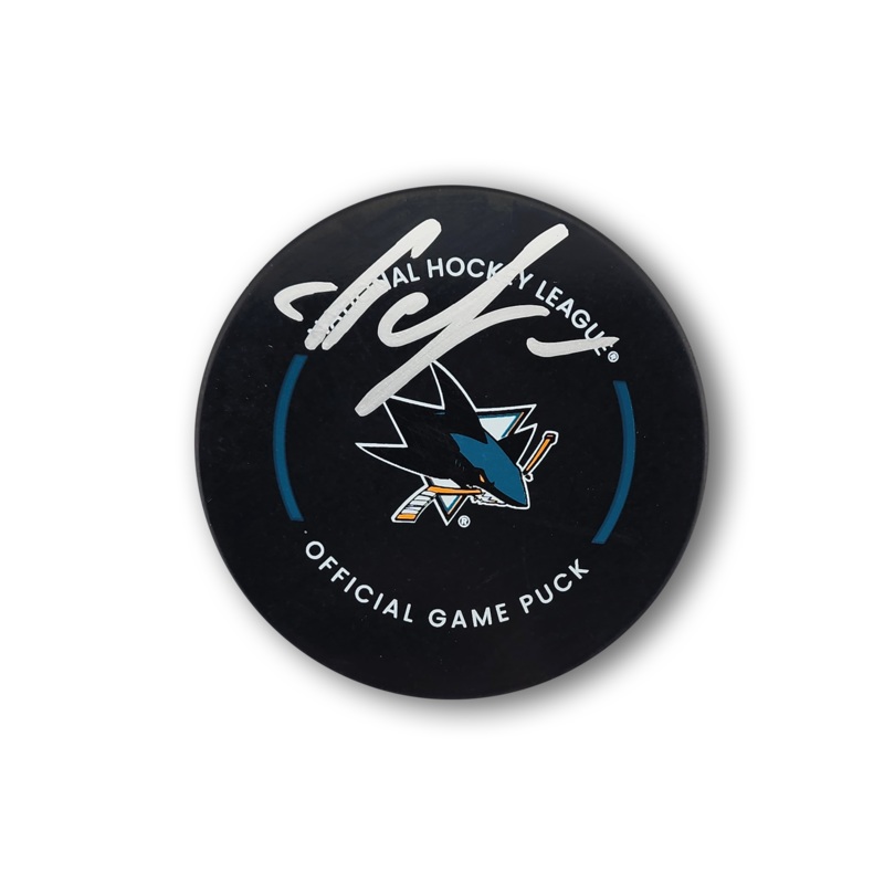 Yaroslav Askarov Autographed San Jose Sharks Offical Hockey Puck