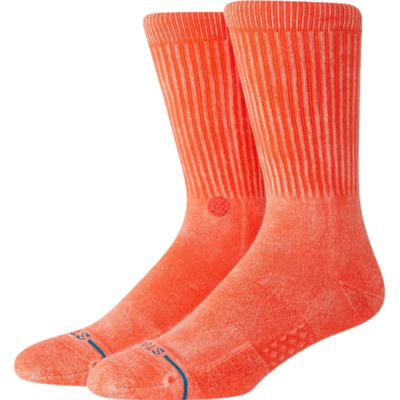 Icon Dyed Crew Socks|CORAL|SEAGREEN|M|L