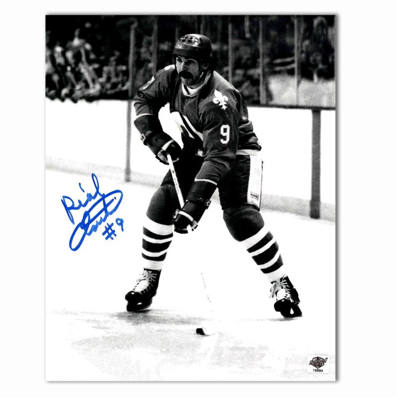 Real Cloutier Autographed Quebec Nordiques Home 8×10 Photo