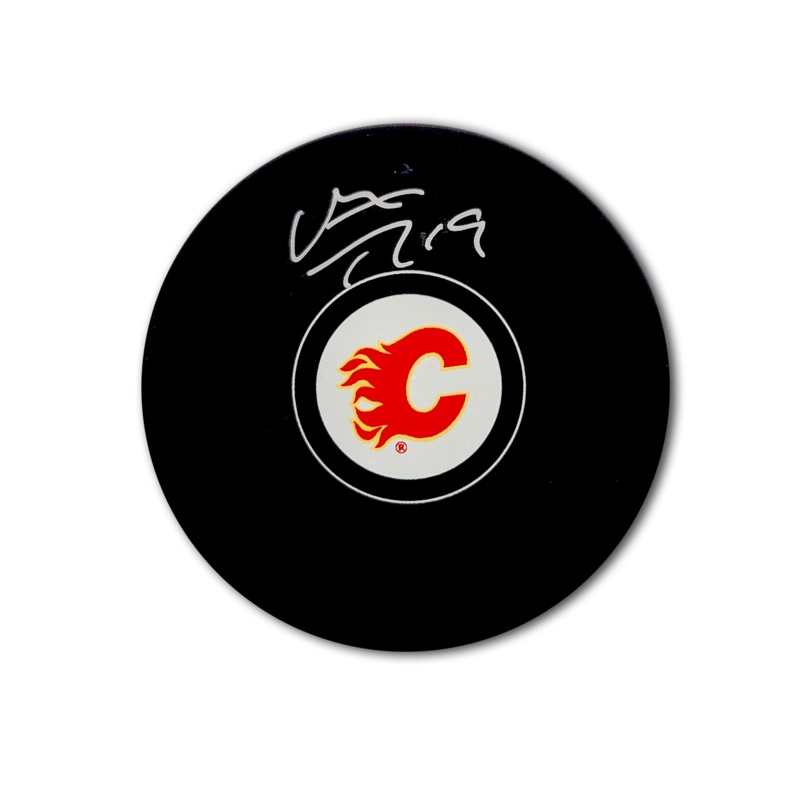 Matthew Tkachuk Calgary Flames Autographed Hockey Puck