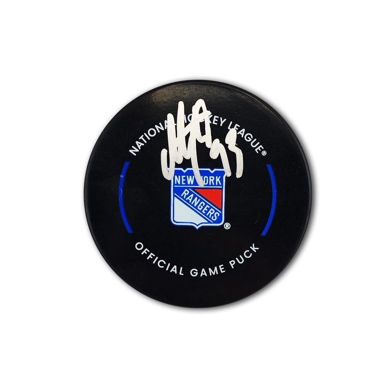 Mika Zibanejad Autographed New York Rangers Official Hockey Puck