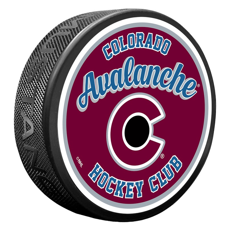 Colorado Avalanche Puck | Retro Script