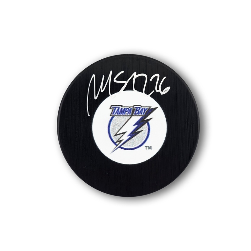 Martin St. Louis Autographed Tampa Bay Lightning Hockey Puck