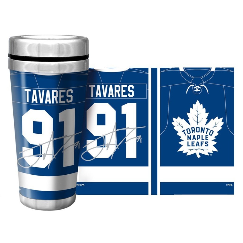 Toronto Maple Leafs John Tavares Travel Mug – 16 oz Full Wrap Replica Signature