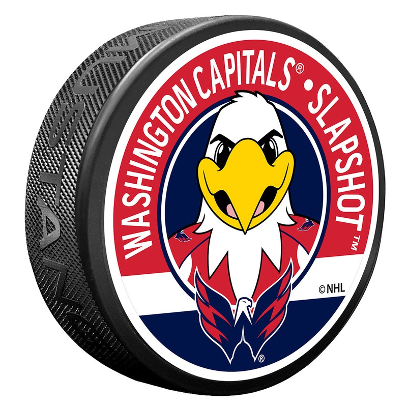 Washington Capitals Slapshot Mascot Textured Puck