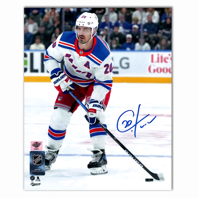 Chris Kreider Autographed New York Rangers Away 8×10 Photo